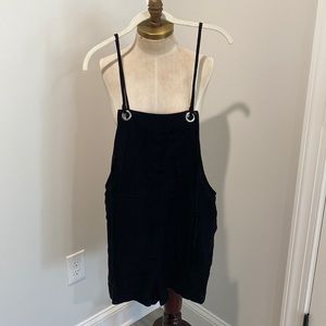 talulah black adjustable overalls